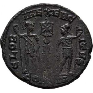 Constans, 337 - 350, AE4, Rv:GLORIA.EXERCITVS., S.3870-pod., RIC.8.29 -