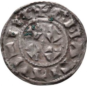 Francie - Viscounty of Limognes, cca 1020 - 1100, Anonymní denár b.l., De Wit.I.426, PdA.2284, D.84