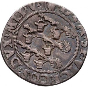Itálie - Milán, Galeazo Maria Sforza, 1468 - 1476, Grosso b.l., milánský drak, korunovaný monogram,