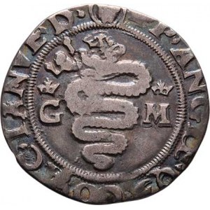 Itálie - Milán, Galeazo Maria Sforza, 1468 - 1476, Grosso b.l., milánský drak, korunovaný monogram,