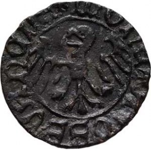 Osvětim - městská ražba, Haléř (cca 1445), Kop.8682, Fried.488, Sa.neuv.,