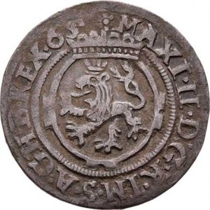 Maxmilian II., 1564 - 1576, 2 Krejcar (15)65, Jáchymov-Geitzköfler, J.3a2,