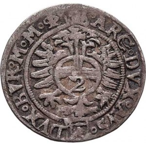 Maxmilian II., 1564 - 1576, 2 Krejcar (15)70, Jáchymov-Geitzköfler, J.3b,