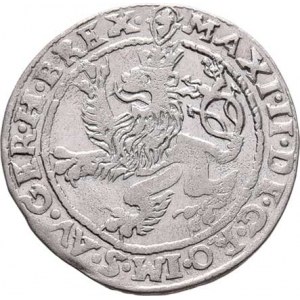 Maxmilian II., 1564 - 1576, Bílý groš (15)75, Jáchymov-Geitzköfler, J.14d,