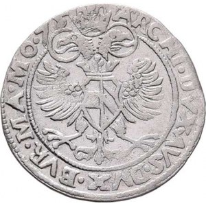 Maxmilian II., 1564 - 1576, Bílý groš (15)75, Jáchymov-Geitzköfler, J.14d,