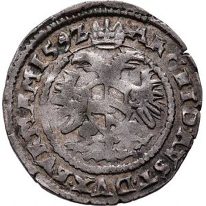 Rudolf II., 1576 - 1612, Bílý groš 1592, K.Hora-Šatný, J.13a, MKČ.376, 2.128g,