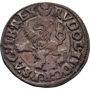 Rudolf II., 1576 - 1612, Malý groš 1596, Jáchymov-Hoffmann, HN.8b (opis 7c),
