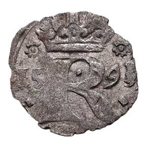 Rudolf II., 1576 - 1612, Malý peníz 1599, K.Hora-Dominig, J.1e, MKČ.385,