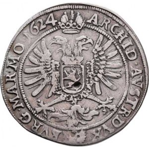 Ferdinand II., 1619 - 1637 (Mince dobrého zrna), 1/2 Tolar 1624, Praha-Suttner, J.41, MKČ.751,