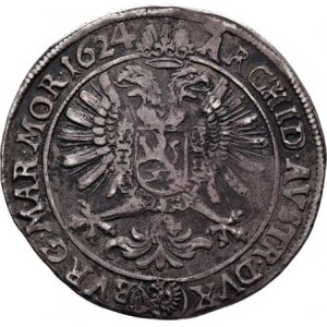 Ferdinand II., 1619 - 1637 (Mince dobrého zrna), 1/2 Tolar 1624, Praha-Suttner, J.42, MKČ.751,
