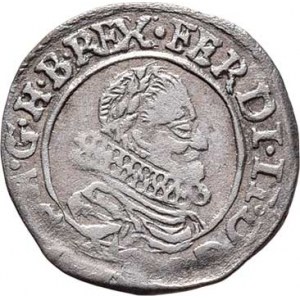 Ferdinand II., 1619 - 1637 (Mince dobrého zrna), Krejcar 1637, Praha-Wolker, J.26, MKČ.765, 0.851g,