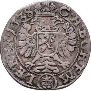 Ferdinand III., 1637 - 1657, 3 Krejcar 1638, Praha-Wolker, J.3a, MKČ.1180, 1.733g,