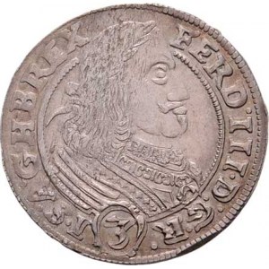 Ferdinand III., 1637 - 1657, 3 Krejcar 1657 GH, Vratislav-Hübner, MKČ.1294, jako