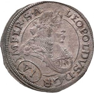 Leopold I., 1657 - 1705, VI Krejcar 1693 MV, Praha-Waist, Nech.163, MKČ.1417,