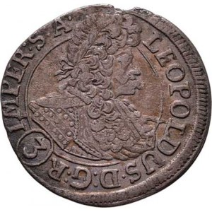 Leopold I., 1657 - 1705, 3 Krejcar 1695 GE, Praha-Egerer, MKČ.1425, Nech.202v,