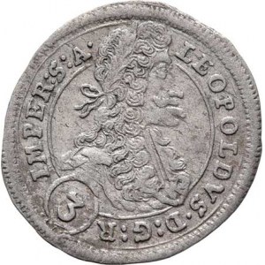 Leopold I., 1657 - 1705, 3 Krejcar 1700 GE, Praha-Egerer, MKČ.1429, Nech.213,