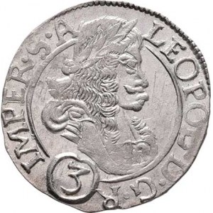 Leopold I., 1657 - 1705, 3 Krejcar 1693 CK, K.Hora-Krahe, Nech.311, MKČ.1456,