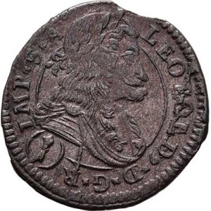 Leopold I., 1657 - 1705, Krejcar 1695 - zemská mince, K.Hora-Krahe, Nech.354,