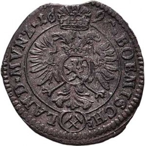 Leopold I., 1657 - 1705, Krejcar 1695 - zemská mince, K.Hora-Krahe, Nech.354,