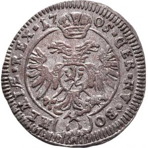 Leopold I., 1657 - 1705, Krejcar 1705, K.Hora-Wohnsiedler, Nech.366, MKČ.1472,
