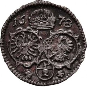 Leopold I., 1657 - 1705, 1/2 Krejcar 1678, Opolí-Kirschenhofer, MKČ.1678,