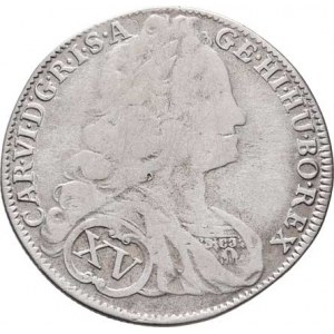 Karel VI., 1711 - 1740, XV Krejcar 1738, Vratislav, MKČ.1914, ČS.1275,