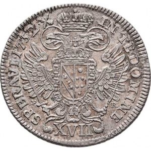 František I. Lotrinský, 1745 - 1765, XVII Krejcar 1752 PR, Praha-Schaumberger, MKČ.1992,