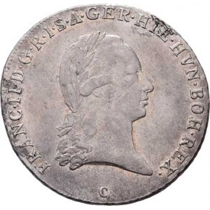 František II., 1792 - 1835, 1/4 Tolar křížový 1796 C, Praha, 7.363g, just.,