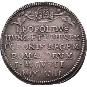 Leopold I., 1657 - 1705, Střední jeton na korunov. ve Frankfurtu 1.8.1658 -