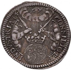 Leopold I., 1657 - 1705, Malý jeton na korunovaci ve Frankfurtu 1.8.1658 -