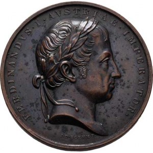 Ferdinand V., 1835 - 1848, Boehm - AE medaile na holdování ve Vídni 1835 -