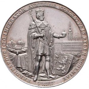 Ferdinand V., 1835 - 1848, Lerchenau - AR medaile na korunovaci v Praze 1836 -