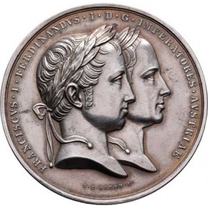 Ferdinand V., 1835 - 1848, Boehm - AR medaile na otevření vídeňské mincovny 1837