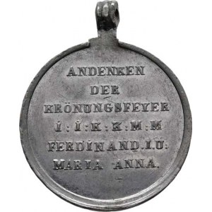 Ferdinand V. a manželka Marie Anna, Höfer - klenoty na stole, opis /6-řádkový nápis,