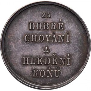 František Josef I., 1848 - 1916, AR česká medaile Za dobré chování a hledění koňů b.l.
