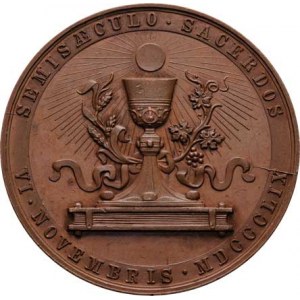 Ostřihom - arcibisk., Johann Scitovszky, 1849 - 1866, Radnitzky - AE medaile na 50 let kněžské služ