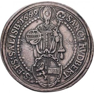 Salzburg-arcib., Max Gandolph, 1668 - 1687, Tolar 1669, Zot.1993, Pr.1653, KM.190, 28.035g,