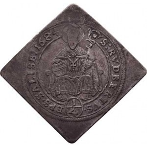 Salzburg-arcib., Max Gandolph, 1668 - 1687, 1/4 Tolar 1684 - klipa, Zot.2012, Pr.1669, KM.246,