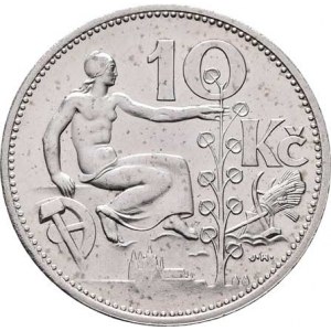 Československo 1918 - 1938, 10 Koruna 1931, KM.15 (Ag700), 9.964g, nep.hr.,