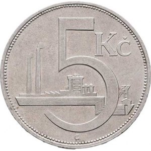 Československo 1918 - 1938, 5 Koruna 1932, KM.11 (Ag500), 7.012g, nep.hr.,