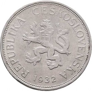 Československo 1918 - 1938, 5 Koruna 1932, KM.11 (Ag500), 7.012g, nep.hr.,