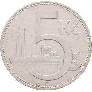 Československo 1918 - 1938, 5 Koruna 1932, KM.11 (Ag500), 7.008g, nep.hr.,
