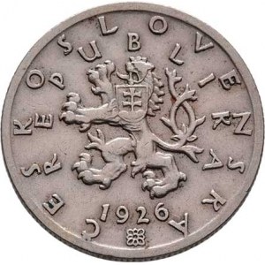 Československo 1918 - 1938, 50 Haléř 1926, KM.2 (CuNi), 4.884g, nep.hr.,