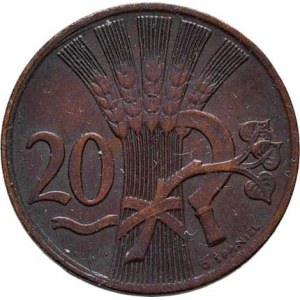 Československo 1945 - 1953, 20 Haléř 1947 (CuZn), 2.019g, dr.hr., nep.rysky,
