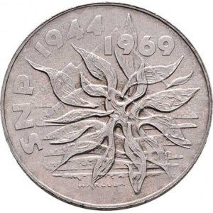 Československo 1961 - 1990, 25 Koruna 1969 - 25 let SNP, KM.67 (Ag500, 25.000