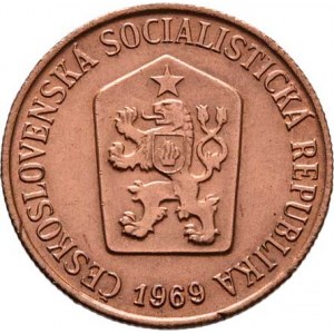 Československo 1961 - 1990, 50 Haléř 1969 - bez teček po stranách letopočtu -