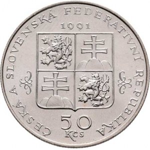 Československo 1990 - 1993, 50 Koruna 1991 - čs.lázně - Mariánské Lázně, KM.156