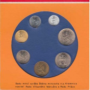 Sady oběhových mincí, Ročník 1987 - v poškozené etui 7ks