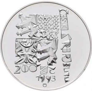 Česká republika, 1993 -, 200 Kč 1993 - ústava České republiky, KM.10 (Ag900,