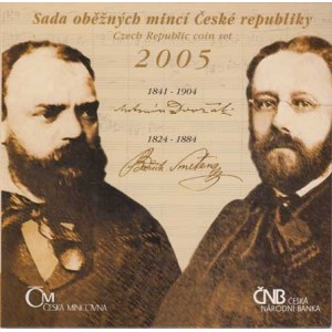 Česká republika, 1993 -, Sada oběhových mincí v původní etui - ročník 2005,